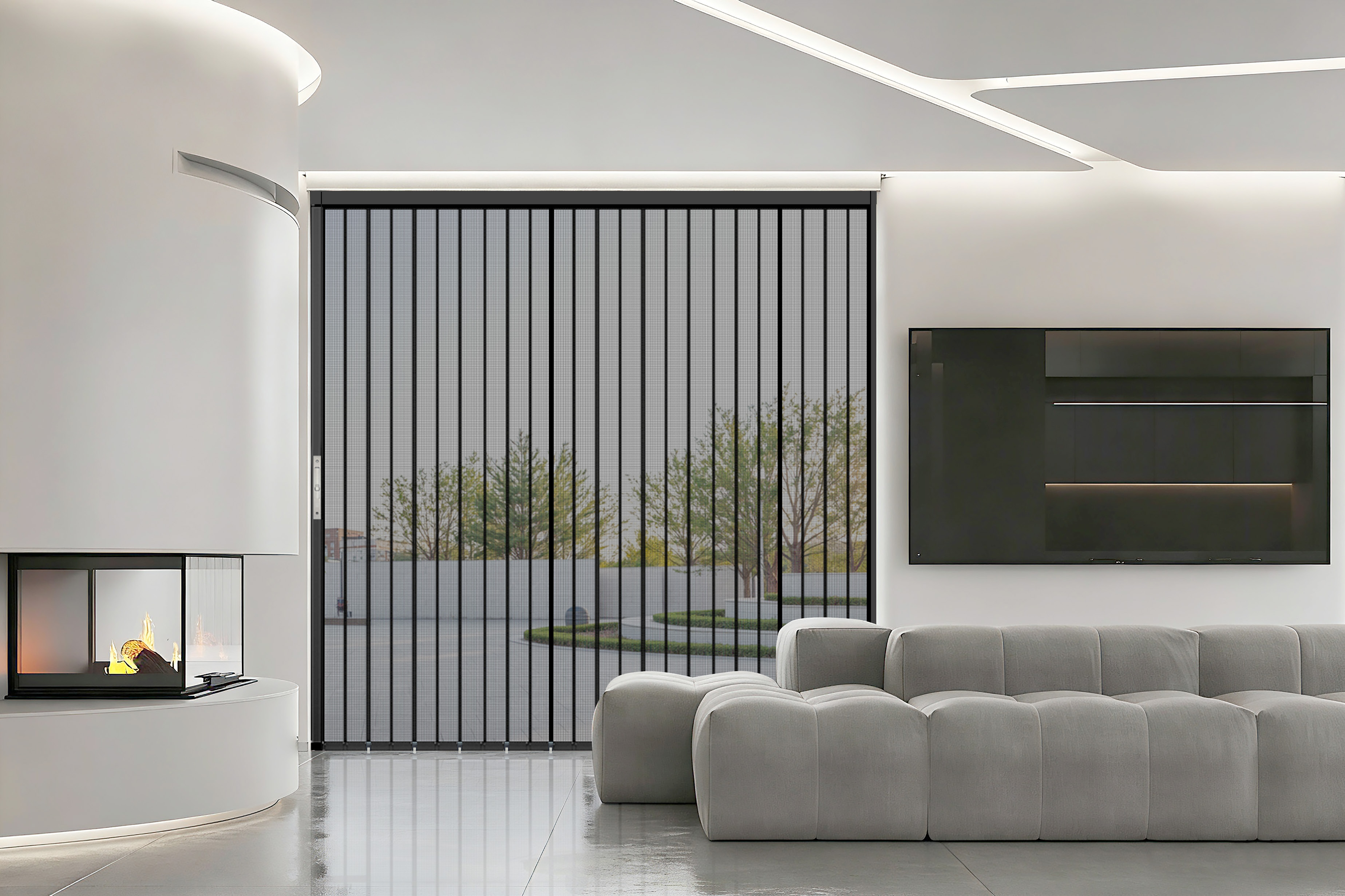 304 stainless steel folding security screen door